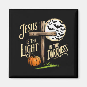 Jesus Är Ljuset I Mörkret Kristna Halloween Magnet