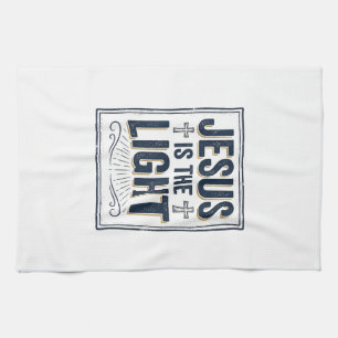 Jesus Är Ljuset Vintage Kristet Tröja Kökshandduk