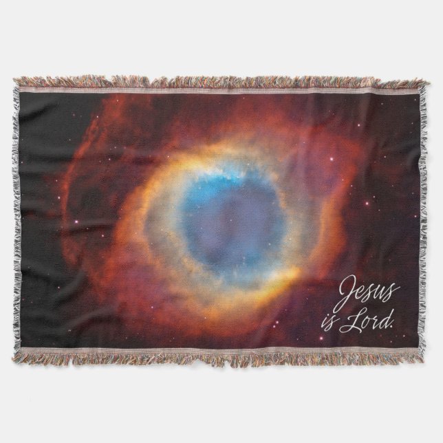 Jesus är Lord 11 Helix Nebula Throw Blanket Mysfilt (Framsidan)