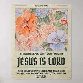 Jesus är Lord Aesthetic Motivational Faith Quote Poster