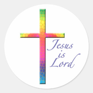 Jesus är Lord-Colorful Kor Runt Klistermärke