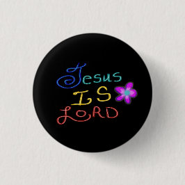 Jesus är LORD Colorful Script Black Knapp