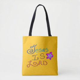 Jesus är LORD med Rosa Flower Custom Name Tygkasse