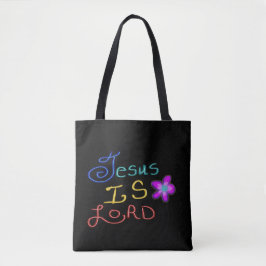 Jesus är LORD med Rosa Flower Custom Name Tygkasse