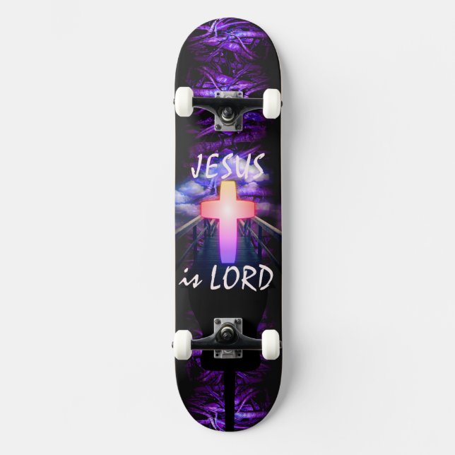 Jesus är Lord Mini Skateboard Bräda 18,5 Cm (Framsida)