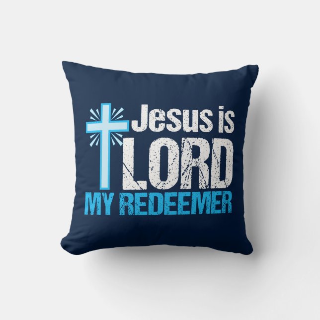 Jesus är Lord My Redeemer Christian Kor Church Kudde (Framsida)