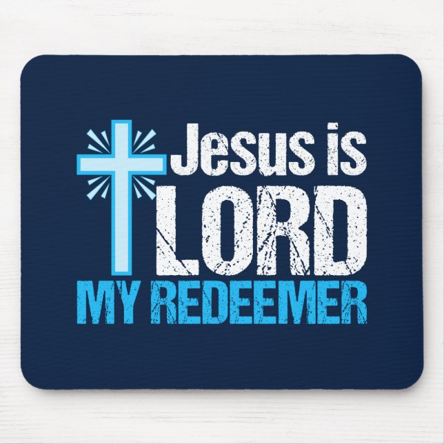 Jesus är Lord My Redeemer Cute Christian Church Musmatta (Framsidan)
