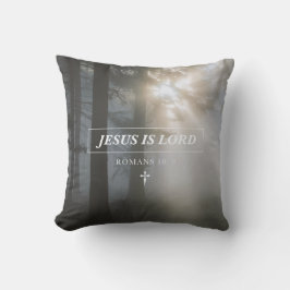 Jesus är LORD Romans 10: 9 Christian Bible Verse Kudde