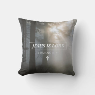 Jesus är LORD Romans 10: 9 Christian Bible Verse Kudde