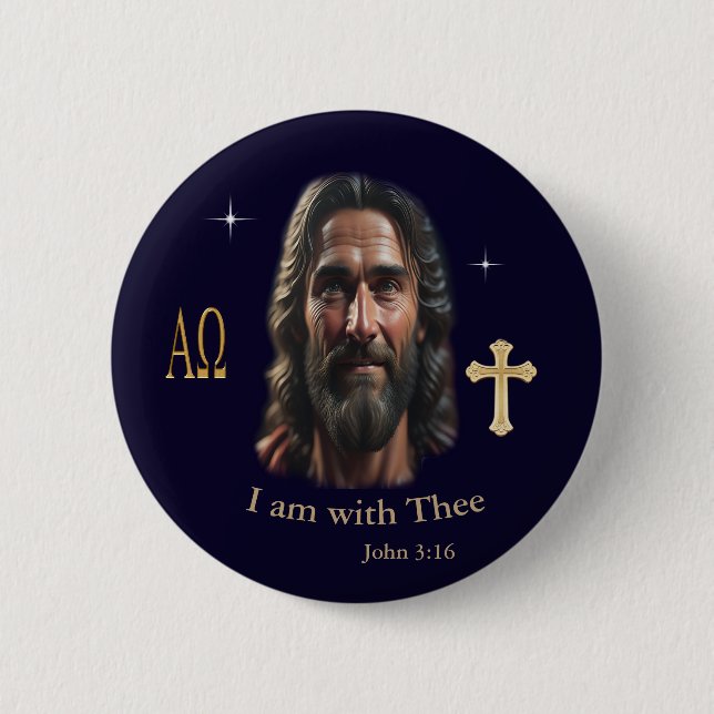 Jesus är med knapp (Framsida)