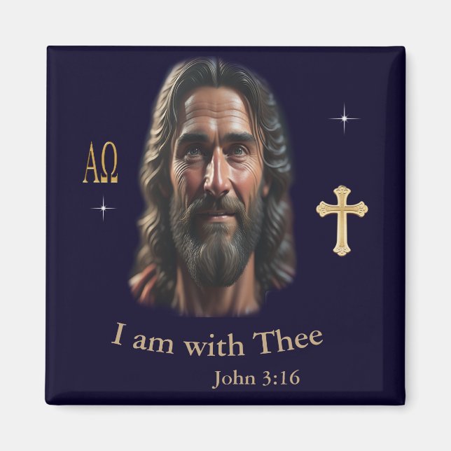 Jesus är med magnet (Framsidan)