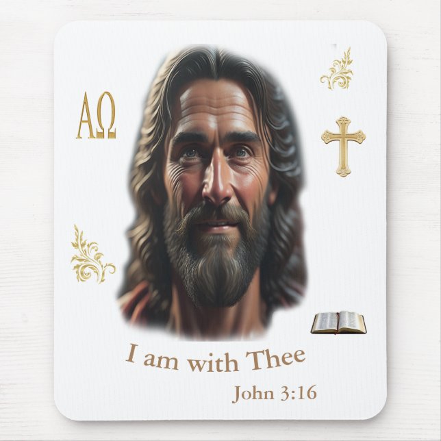 Jesus är med musmatta (Framsidan)