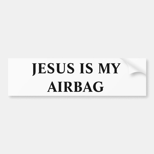 Jesus är min Airbag Bildekal (Framsidan)