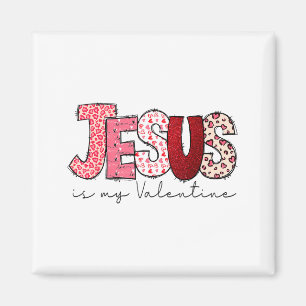 Jesus Är Min Alla Hjärtans Dag Kristen Tro Religiö Magnet