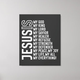 Jesus är min... Allt Canvastryck
