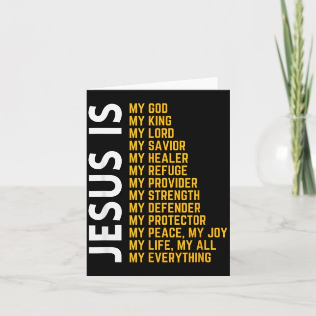 Jesus Är Min Allt Kristna Gud Jesus Religiösa Kort (Framsida)