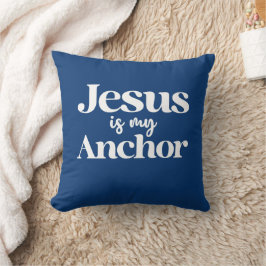 Jesus är min Anchor Christian Home Decor Kudde