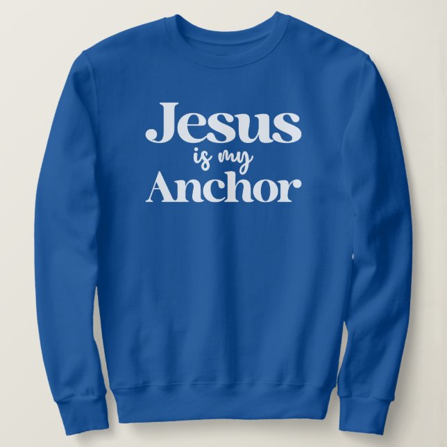 Jesus är min Anchor Faith Christian Inspirational T Shirt (Design framsida)