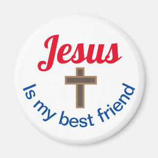 Jesus är min bästa vänliga cirkelmagnet magnet
