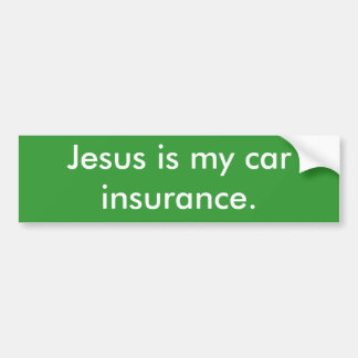 Jesus är min bilinsurance. bildekal