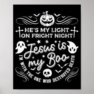 Jesus Är Min Boo Kristna Halloween Spökpumpa Poster