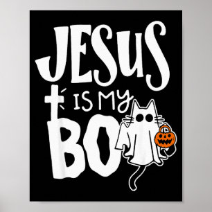 Jesus Är Min Boo - Rolig Kuslig Kat Kristna Hallow Poster