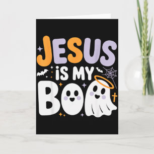 Jesus Är Min Boo Söt Kristet Halloween Spöke Rolig Kort