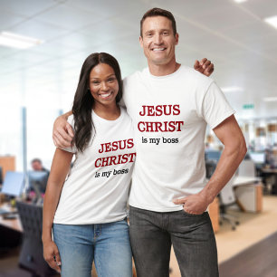 Jesus är min Chef Matthew Bible Verse Christian T Shirt