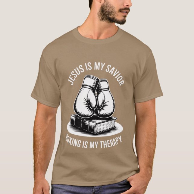 Jesus Är Min Frälsare Boing Är Min Terapi Boingträ T Shirt (Framsida)