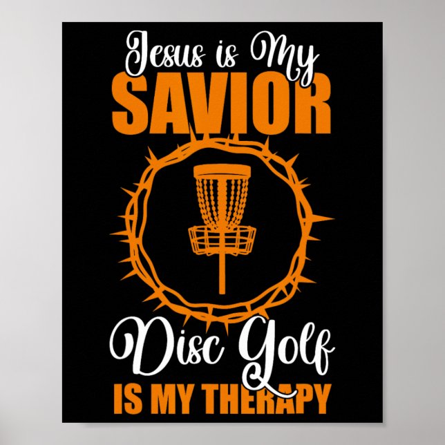 Jesus Är Min Frälsare Disc Golf Terapi Disc Golf D Poster (Framsidan)