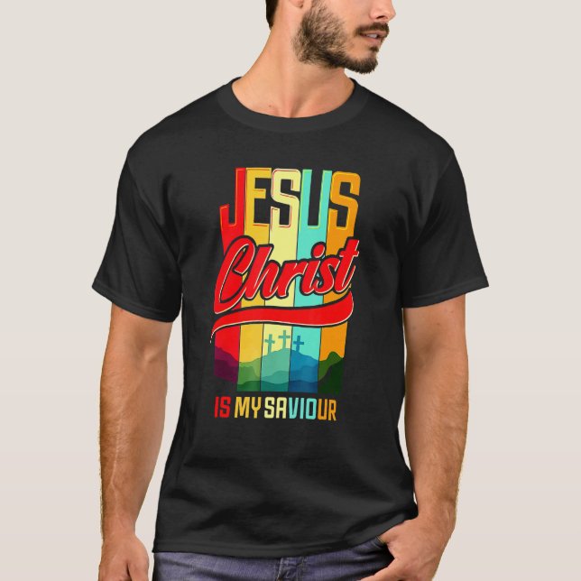 Jesus är min frälsare Kristus räddade mitt liv och T Shirt (Framsida)
