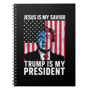 Jesus är min frälsare Trump är min president 2024 Anteckningsbok