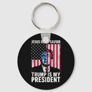 Jesus Är Min Frälsare Trump Är Min President 2024 Nyckelring