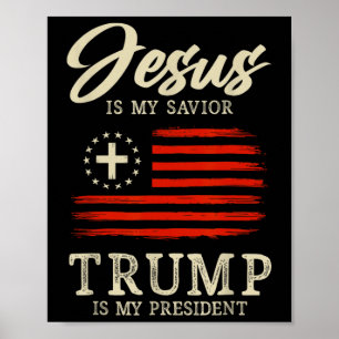 Jesus Är Min Frälsare Trump Är Min President 2024 Poster
