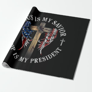 Jesus Är Min Frälsare Trump Är Min President 2024 Presentpapper
