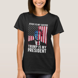 Jesus är min frälsare Trump är min president 2024 T Shirt