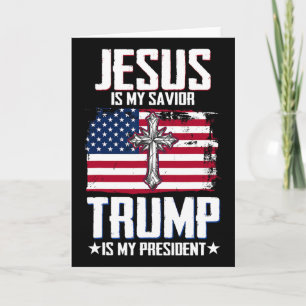Jesus Är Min Frälsare Trump Är Min President 2 Kort