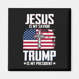Jesus Är Min Frälsare Trump Är Min President 2 Magnet