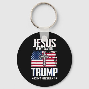 Jesus Är Min Frälsare Trump Är Min President 2 Nyckelring