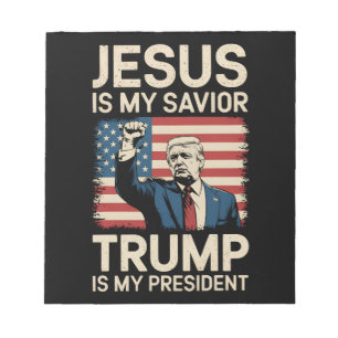 Jesus är min frälsare Trump är min president 47 US Anteckningsblock