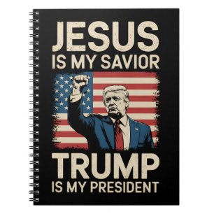 Jesus Är Min Frälsare Trump Är Min President 47 US Anteckningsbok