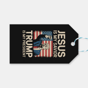 Jesus Är Min Frälsare Trump Är Min President 47 US Presentetikett