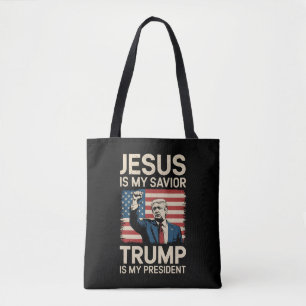 Jesus Är Min Frälsare Trump Är Min President 47 US Tygkasse