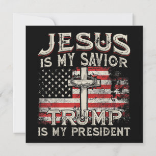 Jesus är min frälsare Trump är min president Ameri Inbjudningar