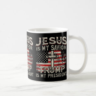 Jesus Är Min Frälsare Trump Är Min President Ameri Kaffemugg