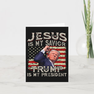 Jesus Är Min Frälsare Trump Är Min President Ameri Kort