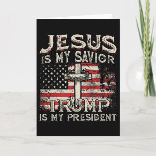 Jesus Är Min Frälsare Trump Är Min President Ameri Kort