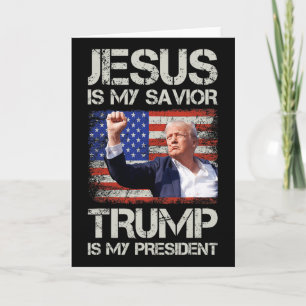 Jesus Är Min Frälsare Trump Är Min President Ameri Kort