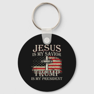 Jesus Är Min Frälsare Trump Är Min President Ameri Nyckelring