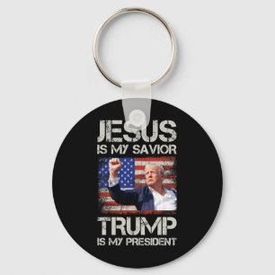 Jesus Är Min Frälsare Trump Är Min President Ameri Nyckelring